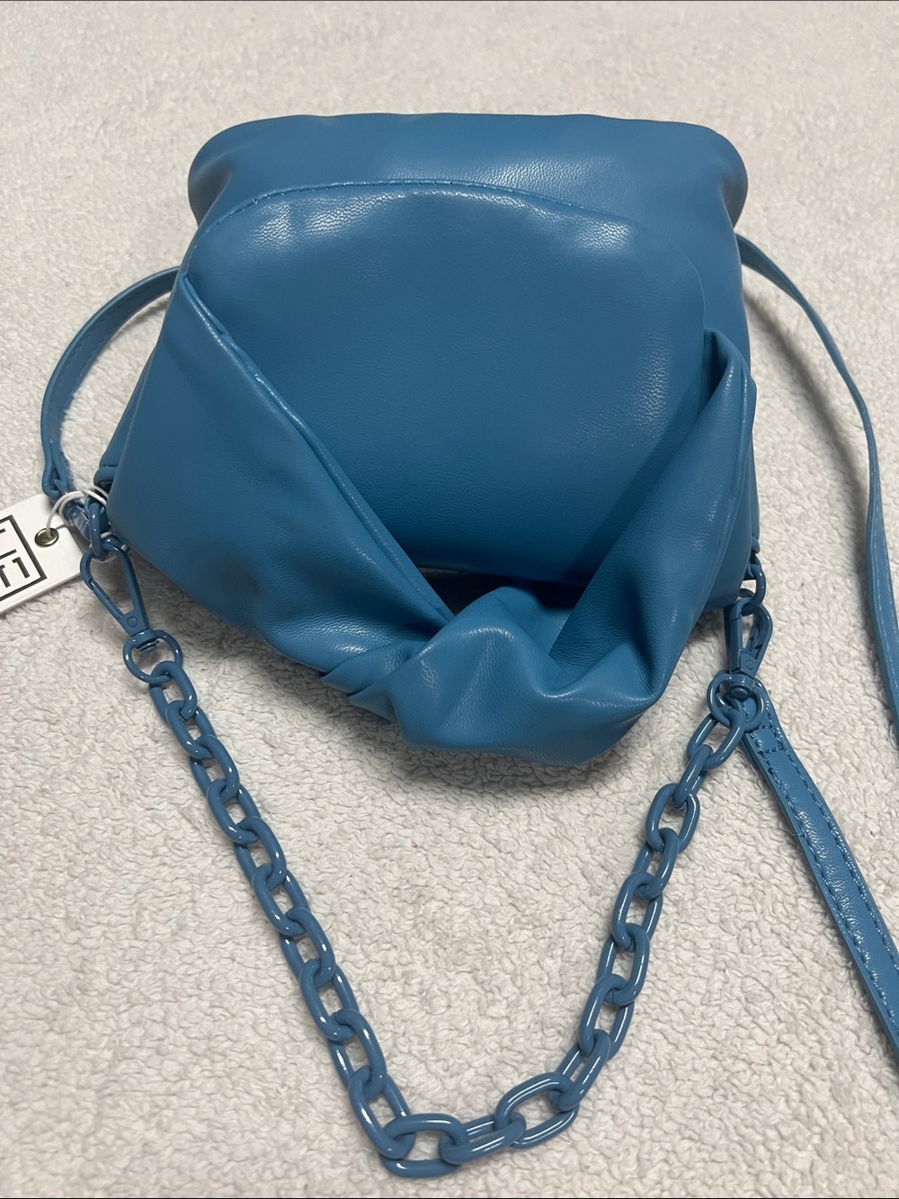 Urban Expansion Knot-Detail Teal Crossbody Bag